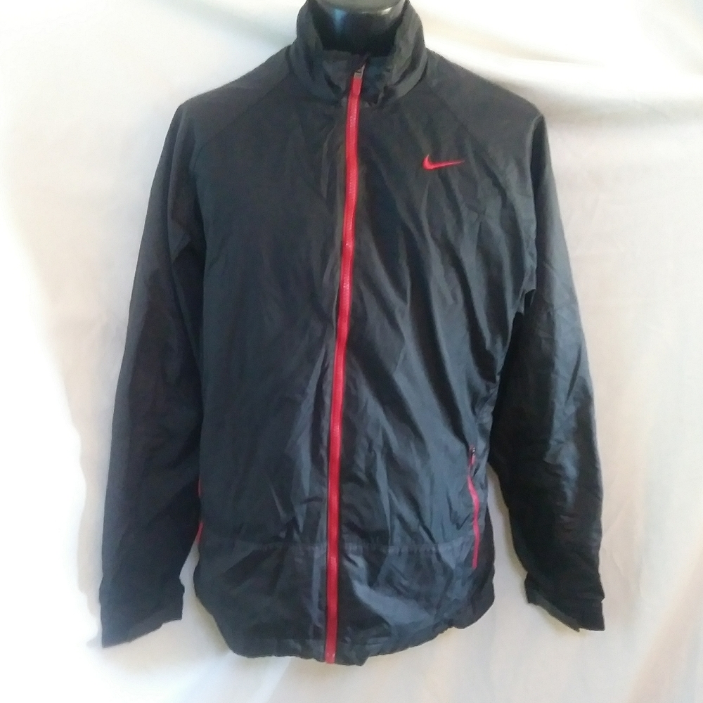 Nike mens storm fit black and red zip up